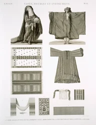 Exemples de Soie et de Costumes Égyptiens, de Description de l